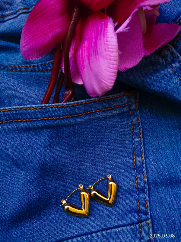 Gilded Heart hoops
